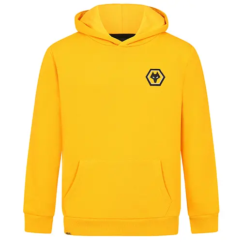 Wolverhampton Wanderers Shirt Store | Essentials Hoodie – Gold – Junior Collection Wolverhampton Wanderers Official Gear